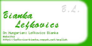 bianka lefkovics business card